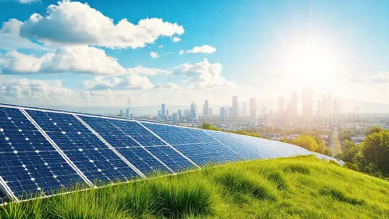 Paneles solares generan energía limpia y brillante