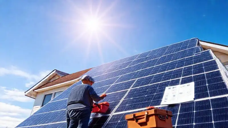 Paneles solares modernos con garantía profesional