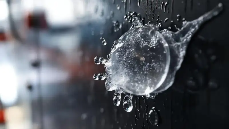 Solución limpiadora: textura brillante y enfocada