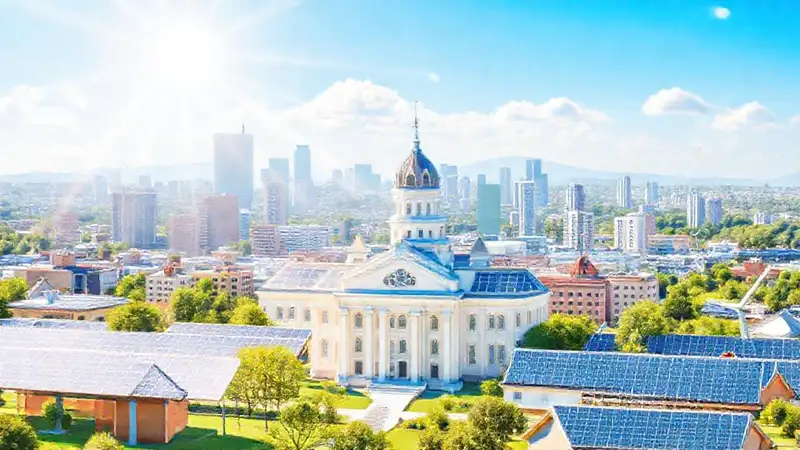 Paneles solares impulsan una comunidad sostenible