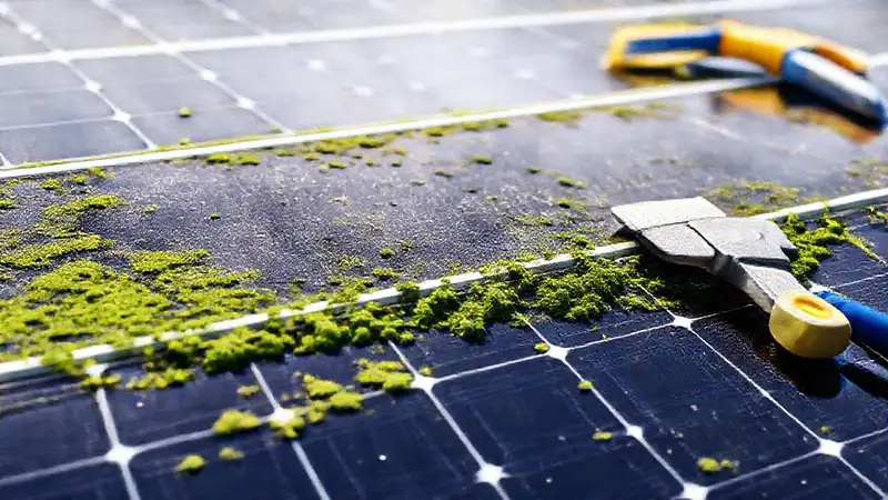 Limpiar paneles solares con luz