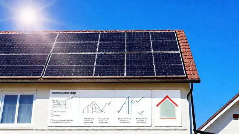 Paneles solares calculan energía doméstica