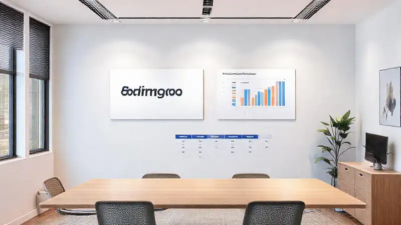 Un diseño de oficina minimalista e informativo