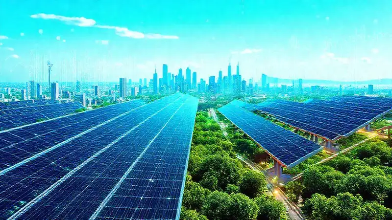 Energía solar ilumina una ciudad digital