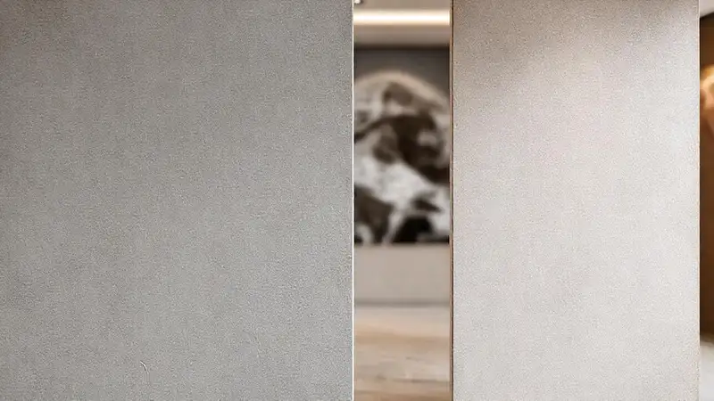 Paneles texturizados crean un diseño elegante moderno