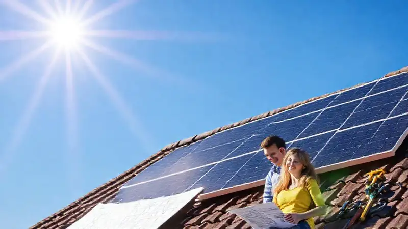 Paneles solares: energía familiar y clara