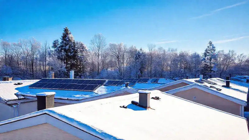 Rooftop solar: invierno moderno y alegre