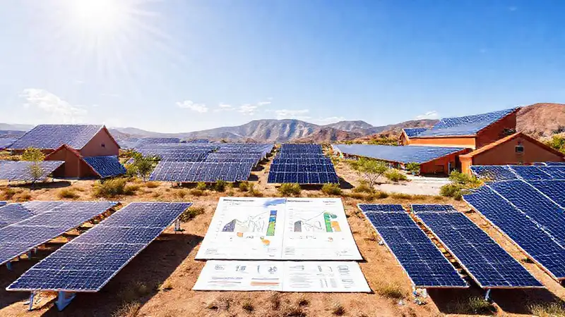 Paneles solares: energía moderna y vibrante