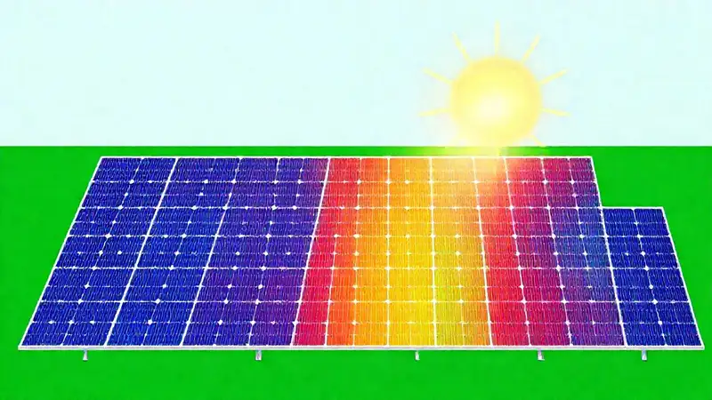 Paneles solares modernos reflejan la luz