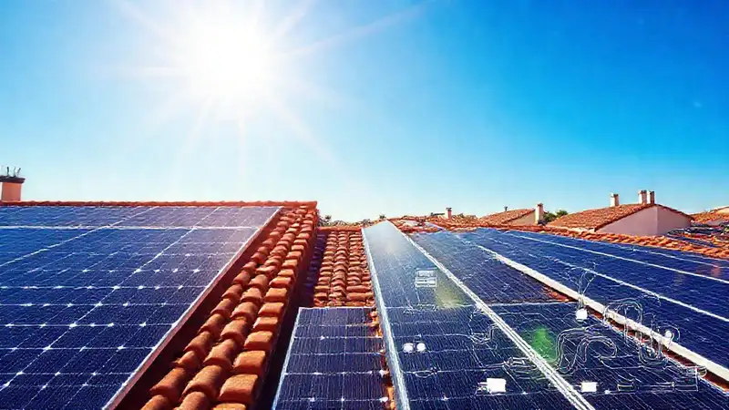 Paneles solares en techos españoles regulados