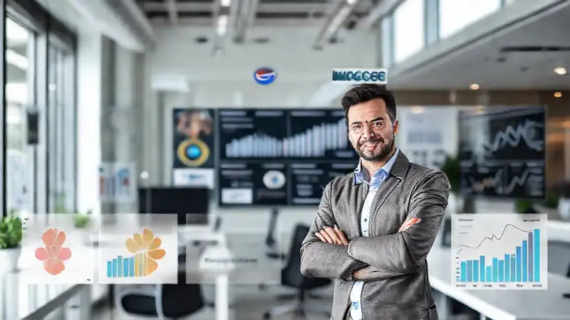 Oficina moderna presenta análisis competitivos seguros