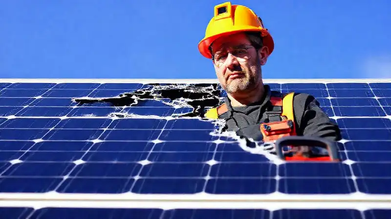 El propietario confuso reclama su panel roto