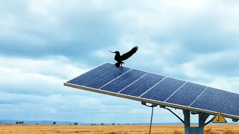 Paneles solares protegen el campo abierto