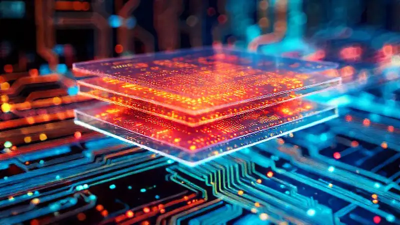 Panel delgado: arte digital futurista y brillante