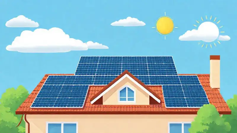 Paneles solares iluminan una casa moderna
