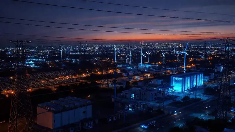 Energía limpia ilumina el futuro brillante