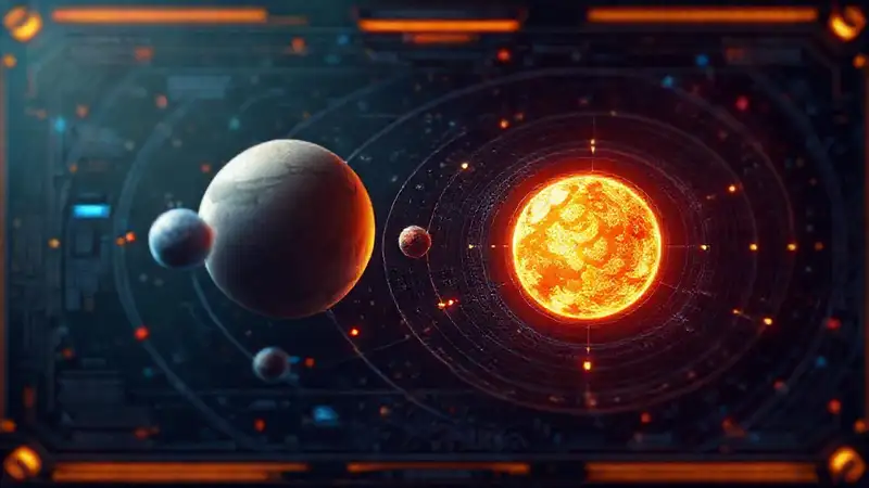 Un sistema solar digital y vibrante