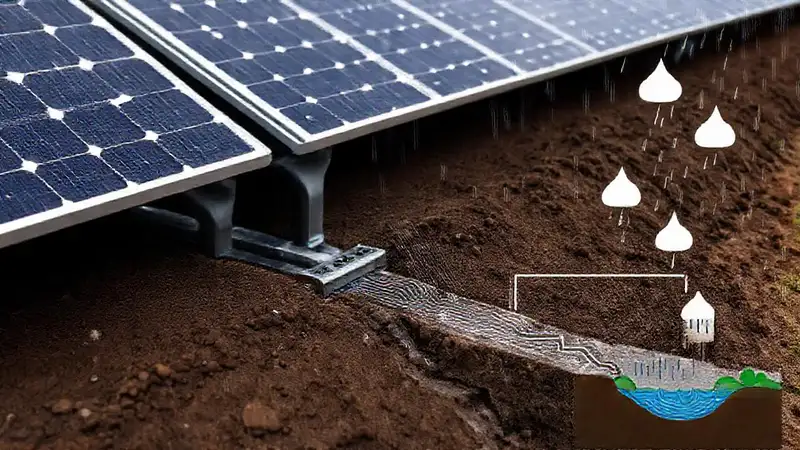 Diagrama técnico de paisaje hidrórico solar