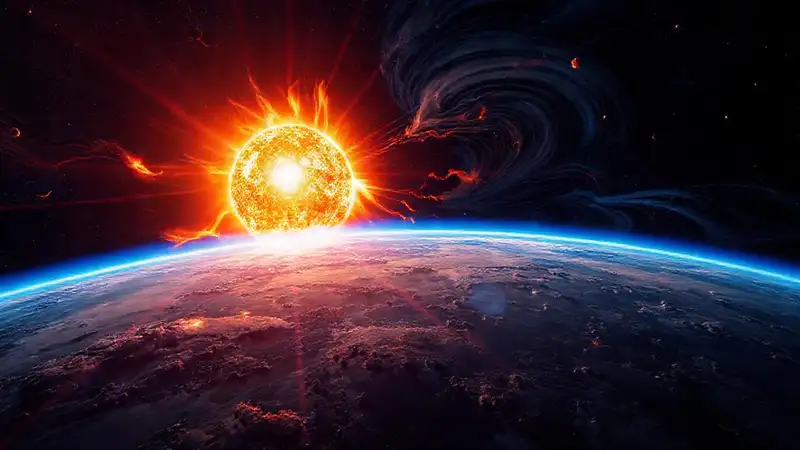 Erupciones solares visualizan energía cósmica dramática