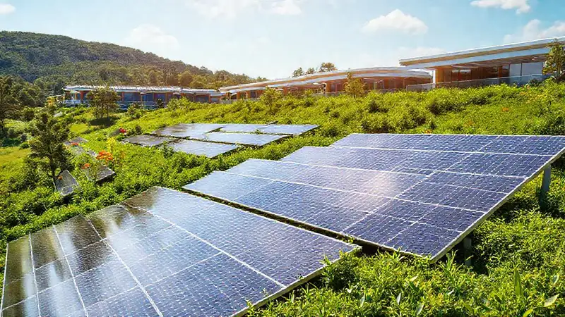 Paneles solares crean energía sostenible y hermosa