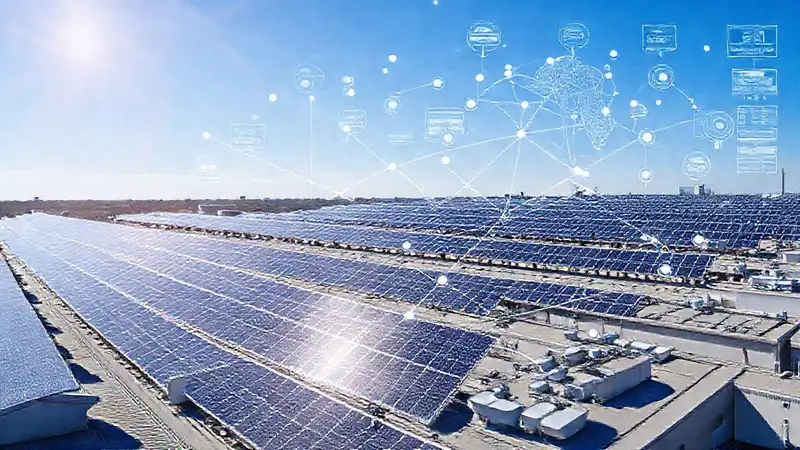 Paneles solares visualizan energía en red