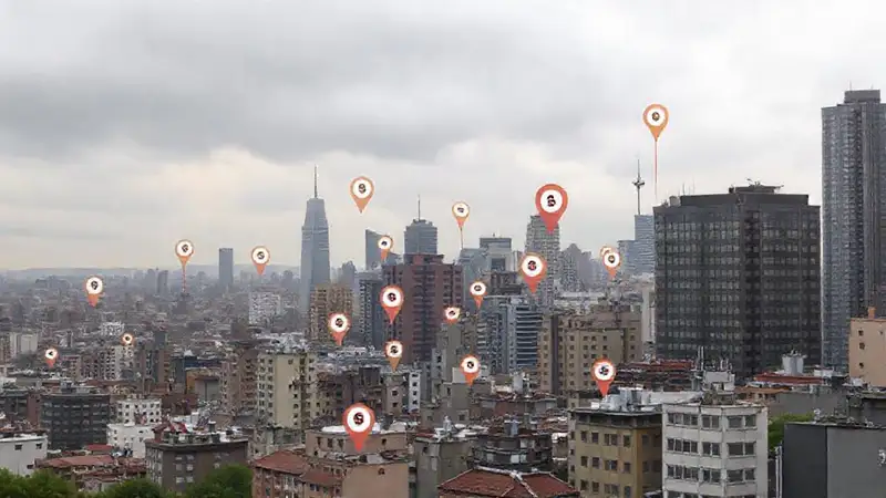 Ilustración informativa de la ciudad
