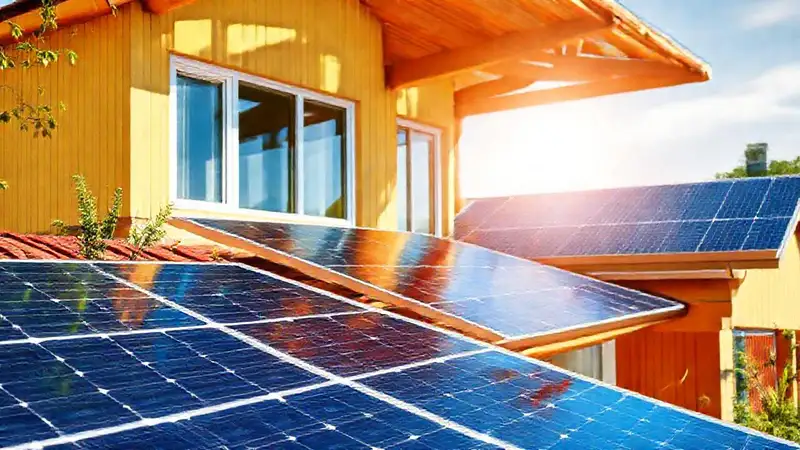 Paneles solares iluminan hogares modernos y vibrantes