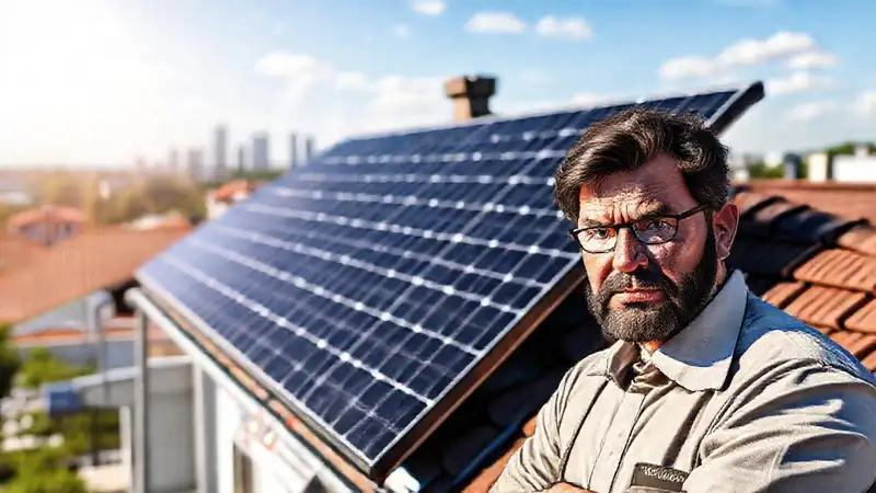 Instalación solar con advertencias serias