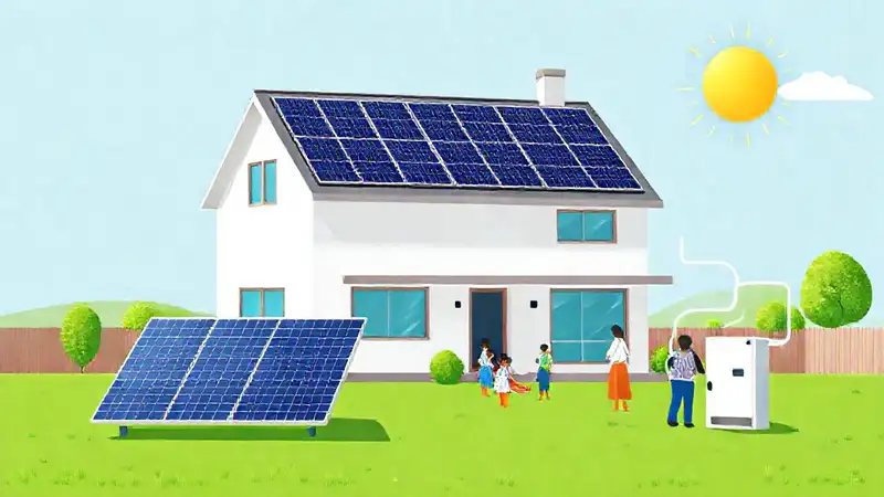 Casa moderna, energía limpia y optimista