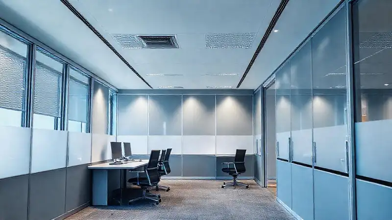 Oficina moderna, flexible y optimista