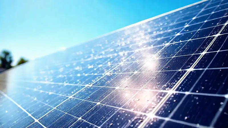 Paneles solares brillan en un cielo azul