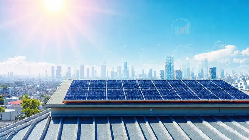 Ciudades futuras usan energía solar brillante
