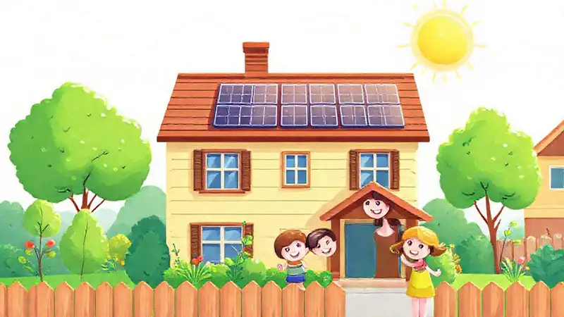 Una familia disfruta de energía limpia