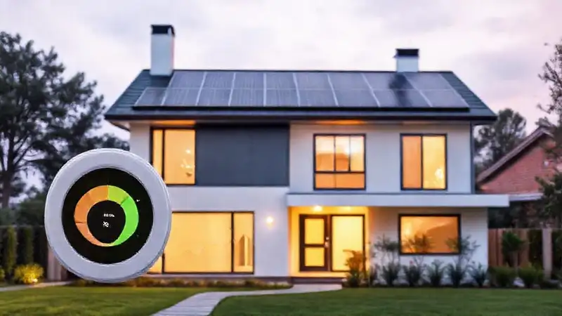 Casa moderna, eficiente y solarmente iluminada