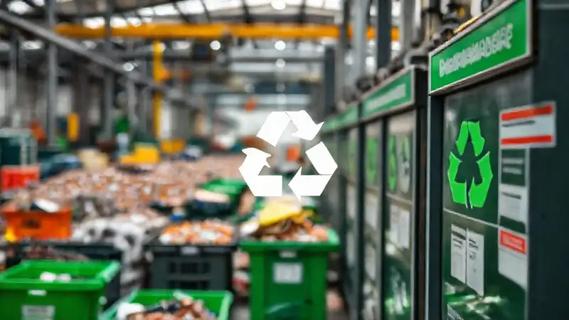 Reciclaje industrial: enfoque sostenible y vibrante