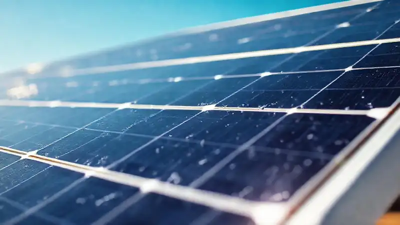 Paneles solares brillan bajo el sol limpio