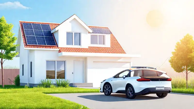 Una casa moderna promueve energía sostenible