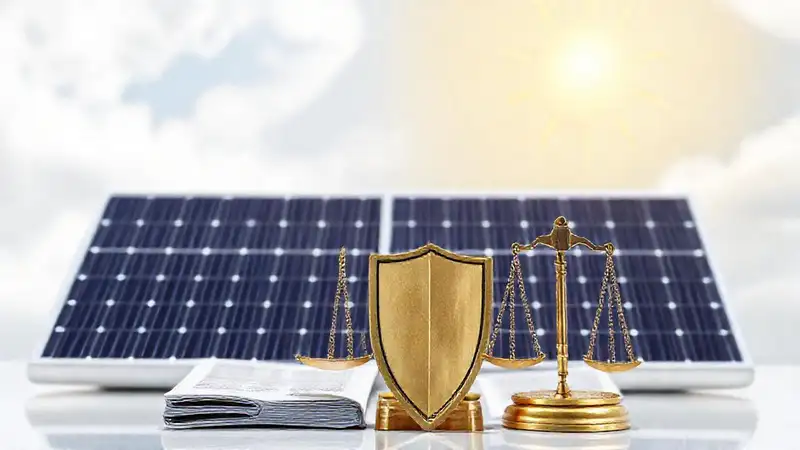 Energía solar y justicia legal protegidas