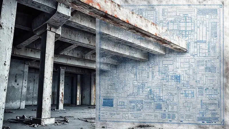 Planos estructurales muestran construcción deteriorada