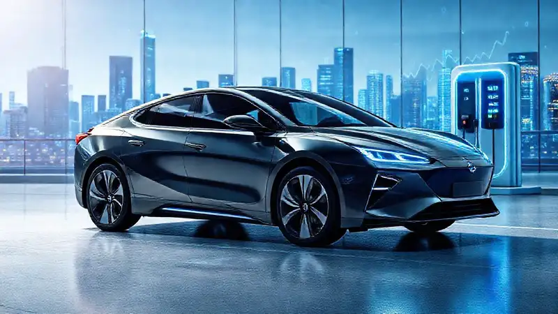 Coche híbrido moderno con tecnología avanzada