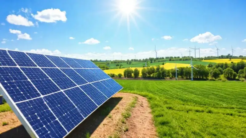 Paneles solares iluminan paisajes rurales