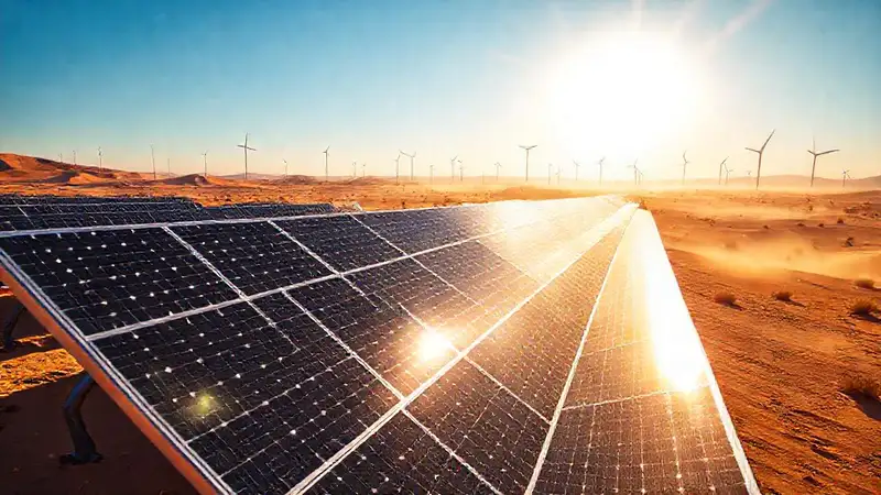 Paneles solares en desierto generan energía