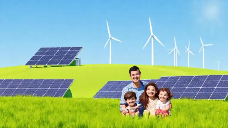 Energía limpia ilumina un futuro feliz