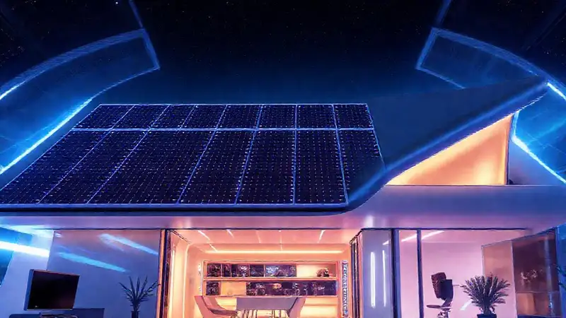 Un hogar inteligente y tecnológico brillante