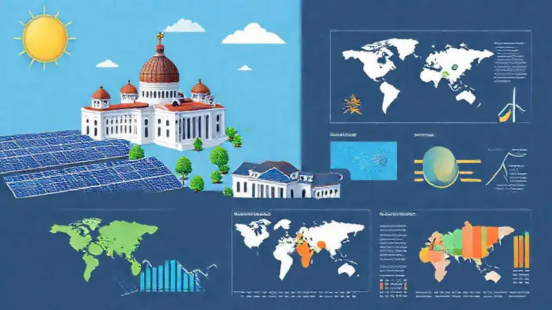 Infografías modernas muestran energía solar informativa