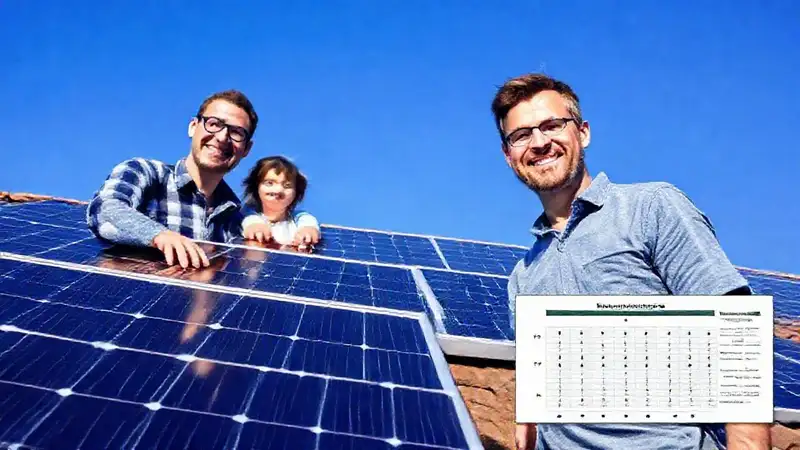 Paneles solares brindan energía familiarmente