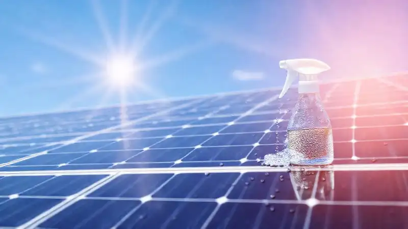 Paneles solares limpian con luz solar