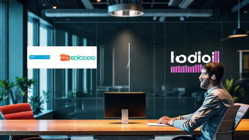 Oficina moderna: satisfacción del cliente y marca