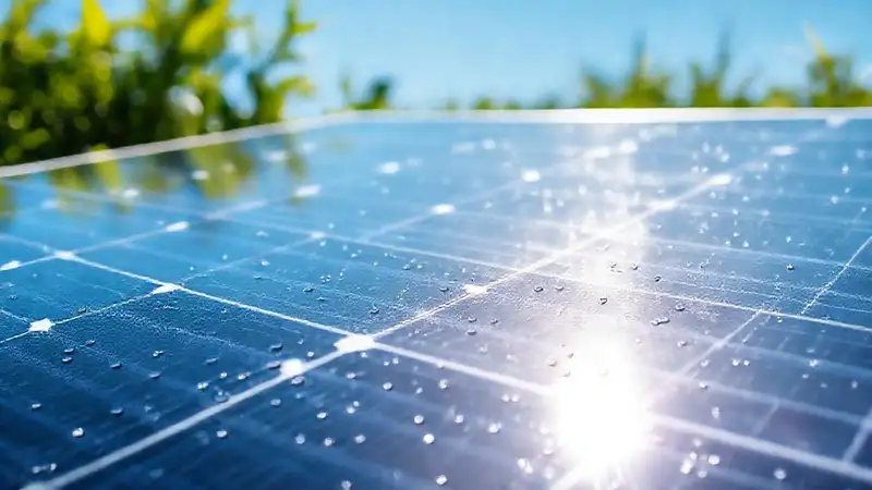 Paneles solares brillan bajo el sol