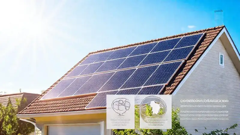 Paneles solares proporcionan energía familiar brillante